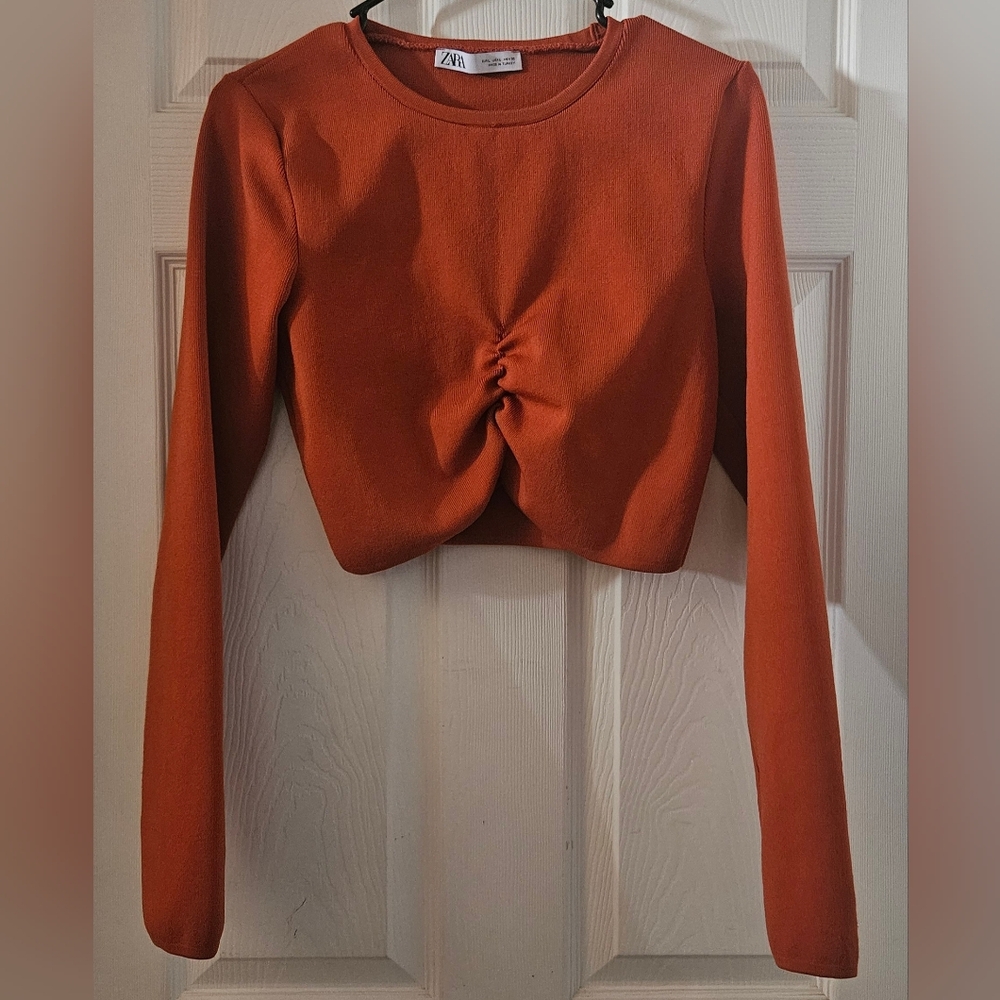NWOT Burnt Orange Cropped Top